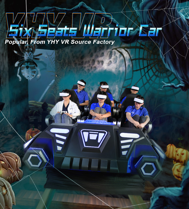 Multiplayer Game VR Simulator Warrior Car 9D Motion 220V With 6 Seats
