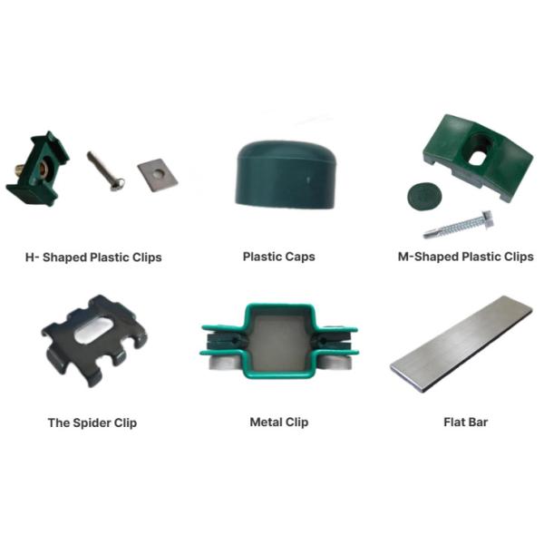 Powder Coated 2D Double Wire Fence Black 868 Mesh Fence Panel