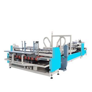 Semi Auto Folder Gluer Machine , 3.2kw Carton Folding And Gluing Machine