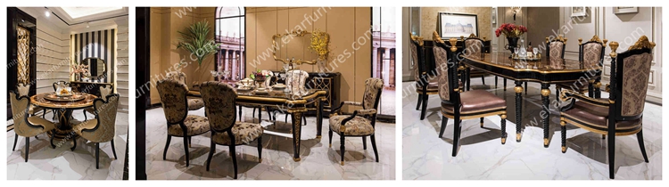 Antique wooden round rotating dining table TN-029N