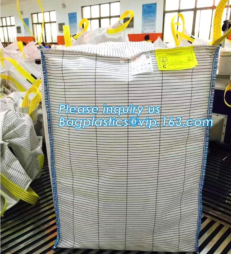 customizable PP u-panel baffle big bag /coated white woven PP jumbo bag/ventilated 4 panel baffle bag/all colors availab