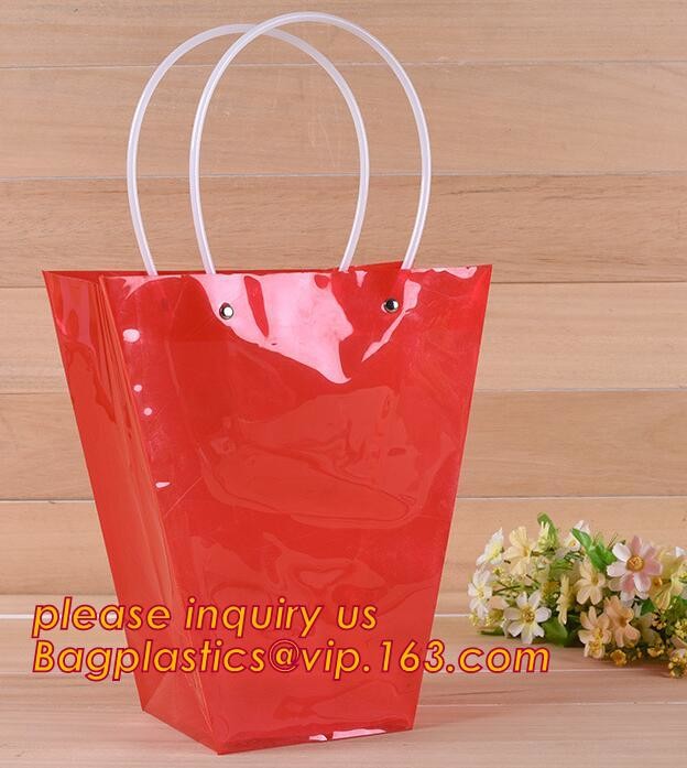 Promotional customized high quality soft loop plastic cloth bag,manufacturer custom soft loop handle polyethylene PE pla