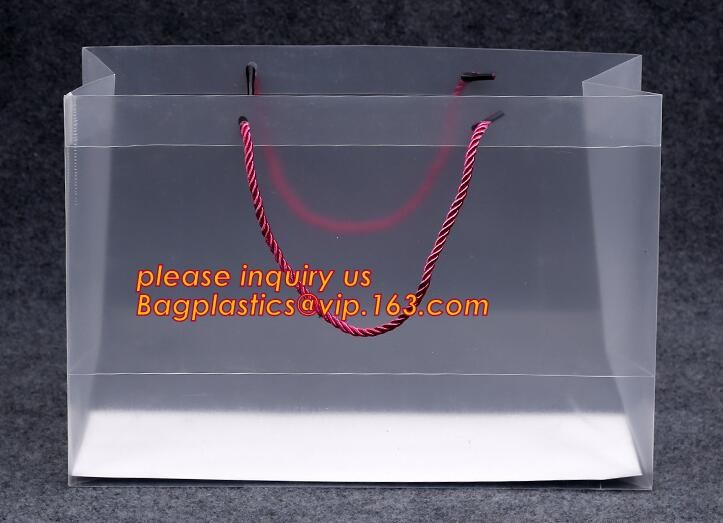 Promotional customized high quality soft loop plastic cloth bag,manufacturer custom soft loop handle polyethylene PE pla