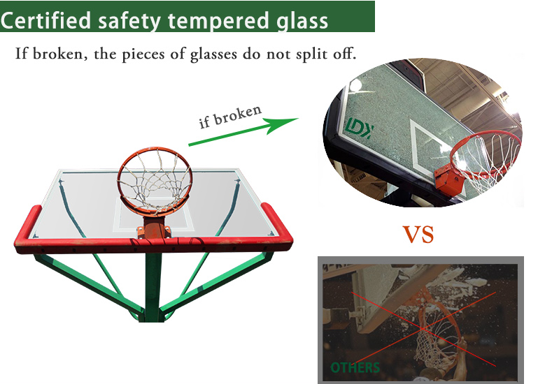 LDK Sports Equipment High Quality Backboard Ceiling Basketball Hoop Indoor Basketball Hoop From China Factory