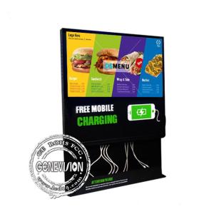 China Brightness 450 Nit Wall Mount LCD Display Mobile Phone Charging Station Advertising Player wholesale