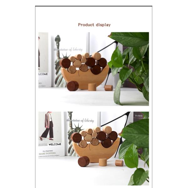 Montessori Moon Small Wooden Building Blocks Target Beech Balance