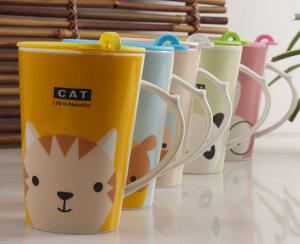 China ceramic coffee mug with PP lid wholesale