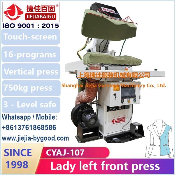 Steam Heat Dress Shirt Press Machine Color Touch Screen Plc