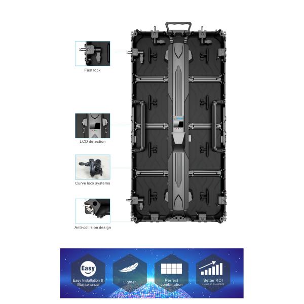 Outdoor IP40 P4.81mm 500x1000mm Stage Rental LED Display