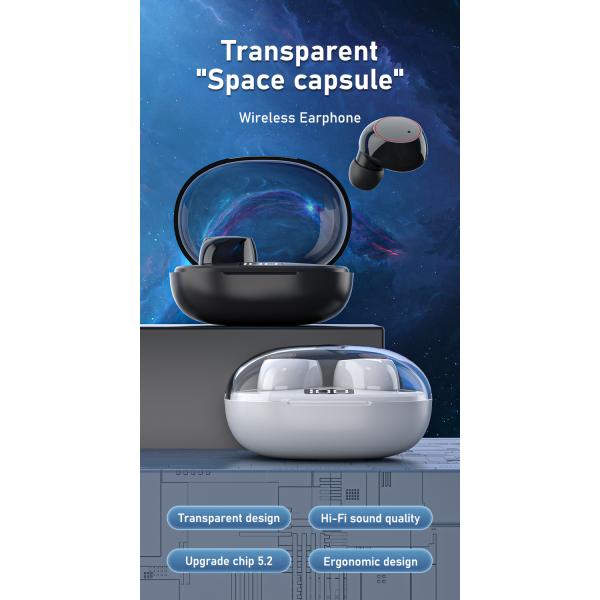 Wireless Earbuds TWS In-Ear Gaming Earphones Headphones Powered 200mAh Battery