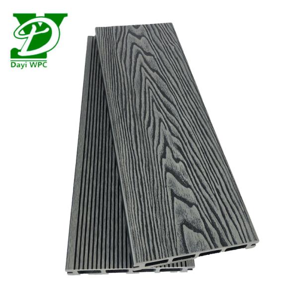 Quality Waterproof Embossed Surface Modern Hollow Wood Plastic Composite Decking for sale
