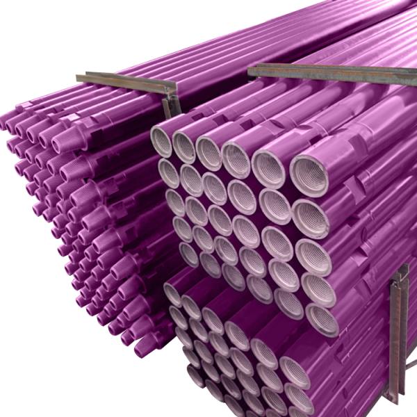 Nitriding Treatment DTH Drill Pipe Upsetting Process Rock Drill Rod 102mm Water Hard Drill Rod