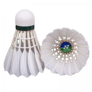 China 12pcs Duck Feather Shuttlecock Badminton Goose Feather Shuttlecock Flying Straight wholesale