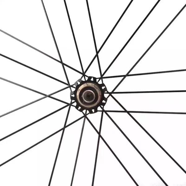 RUJIXU 700C Road Bike Carbon Wheels 50mm Depth 16 / 21H With V Brake System