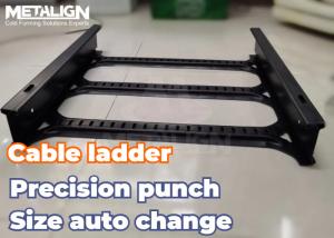 Adjustable Width Ladder Tray Roll Forming Machine With Servo Feeding