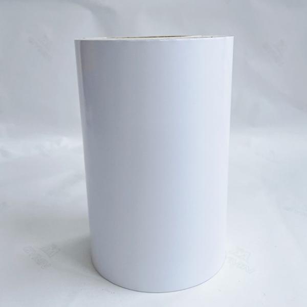 Quality Aluminum Foil Coated Art Paper With 80g White Glassine Liner Low Temp Tire Label for sale