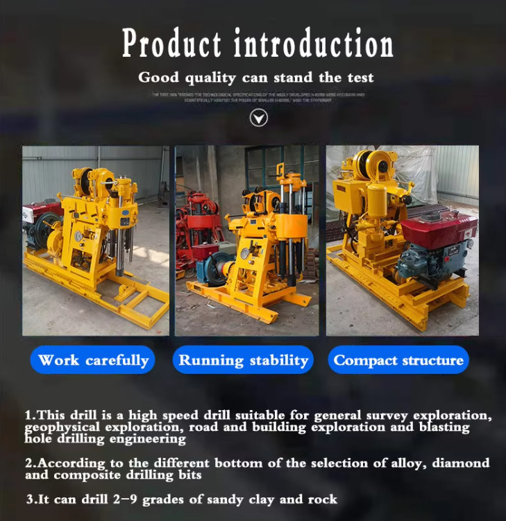 100m Depth Soil Test Drilling Machine for Sample Coring Collection XY-1