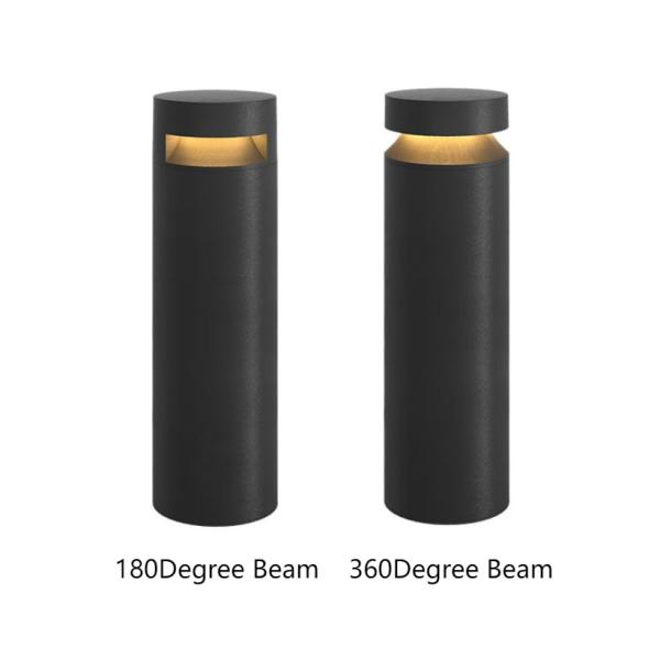 24W Outdoor LED Bollard Light With 360° Light Emission For Glare-Free Illumination Of Pathways, Open Spaces And Driveways