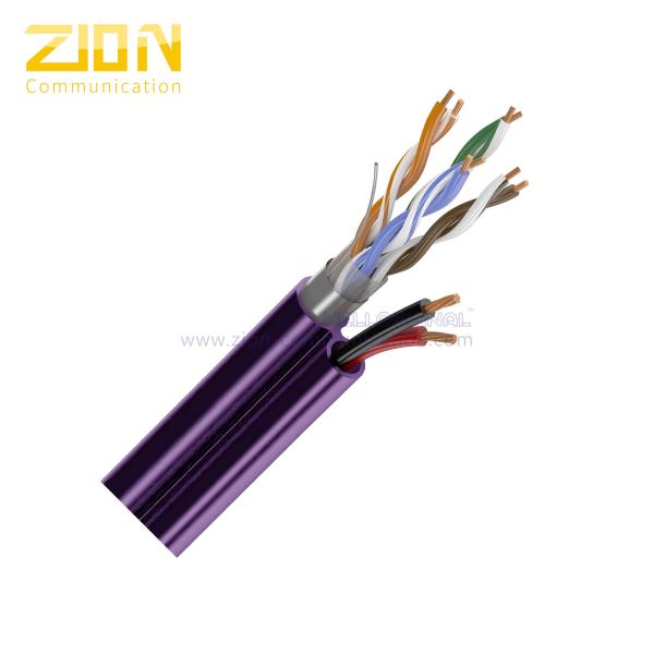 Quality Network Cable UTP CAT5E 24 AWG LSZH Jacket with DC Power Wire for IP Camera for sale