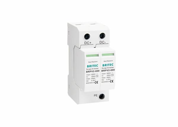 Quality Class II PV SPD 600V Plastic Double Pole DC Lightning Arrestor for sale