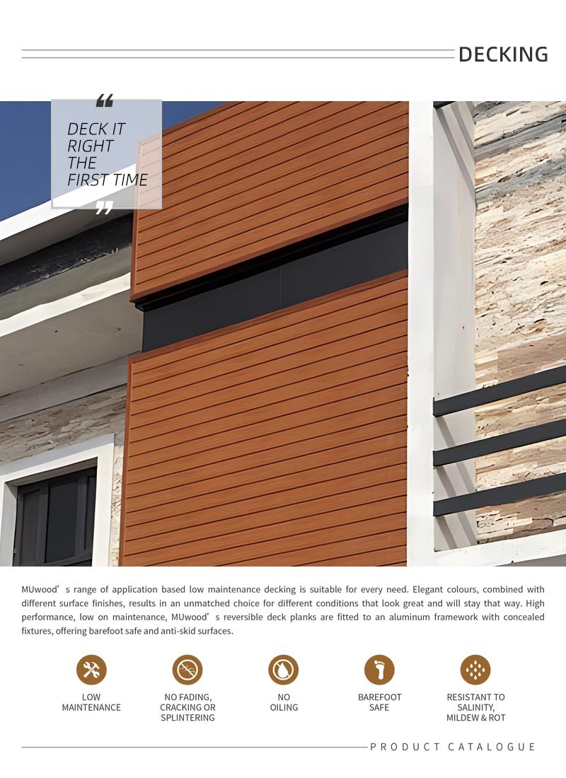 Anti UV WPC Wall Cladding Panels Customized Composite Exterior Cladding