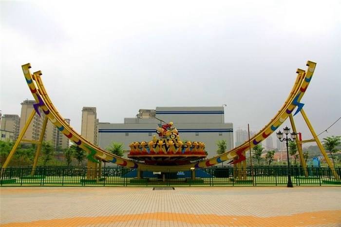 Adjustable Running Time UFO Roller Coaster With Turntable And Control System