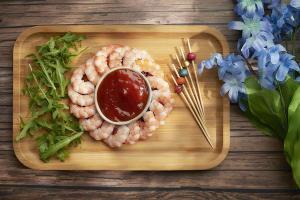 Rectangular Natural Wooden Bamboo Food Plate Serving Trays