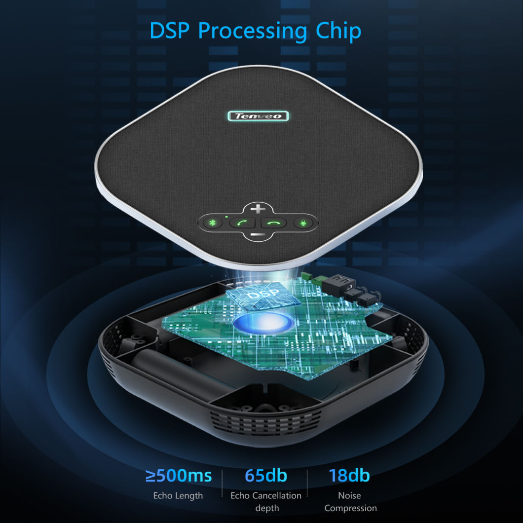 Na200b Bluetooth Speakerphone Computer Speaker with Microphone Voiceia Noise Cancelling USB Microphone Built-in 4 Mics 360 Degree Voice Pickup for 8-10 People