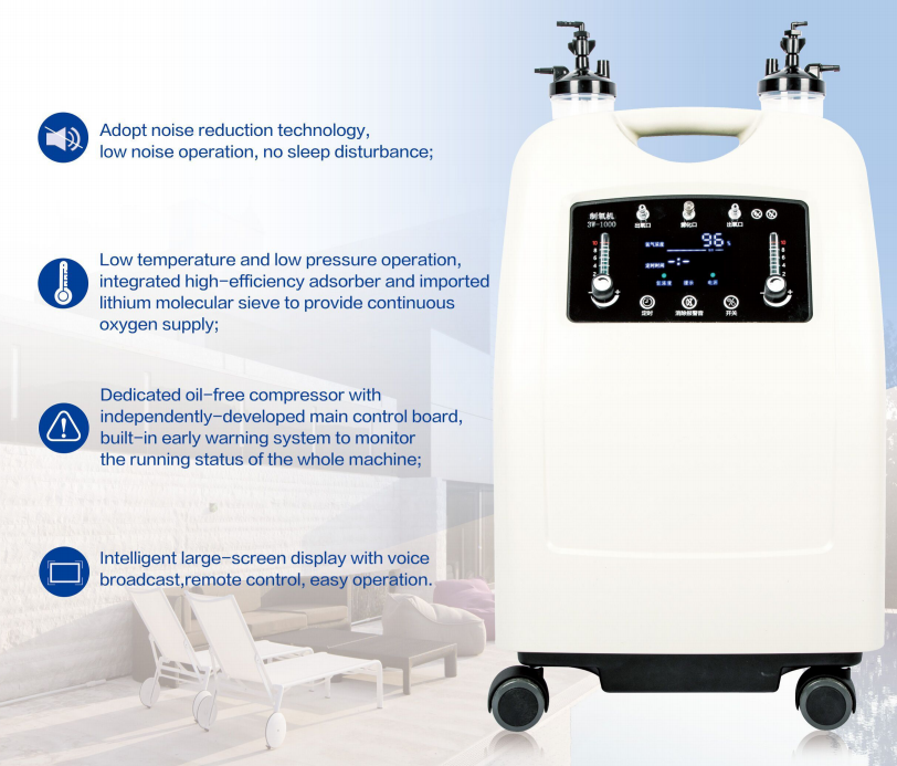 Hot sale Medical 10L Household double flow oxygen generator & home use Oxygen Concentration
