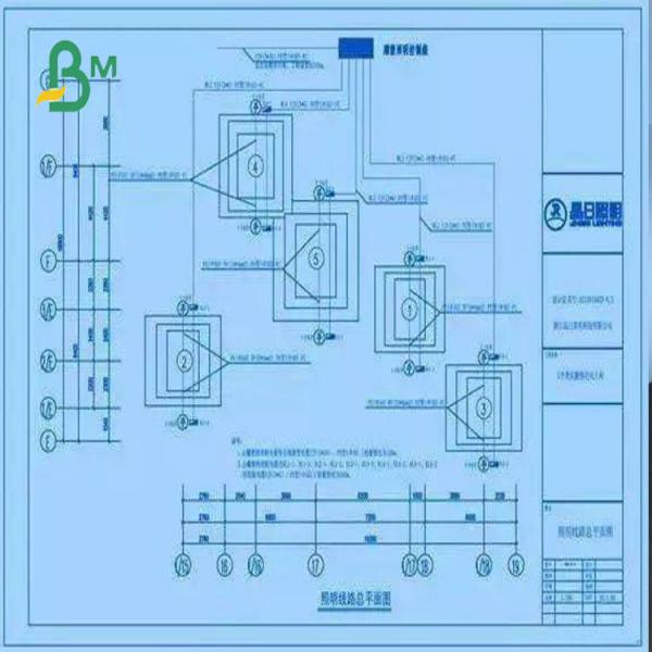 Professional-Grade Blue CAD Plotter Paper for Design Depiction Needs Professional-Grade Blue CAD Plotter Paper for Design Depiction Needs