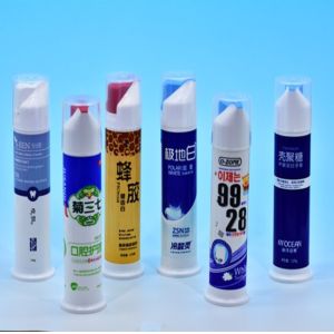 Cosmetic Packaging Tube 100ml Pp Airless Pump Toothpaste Container with