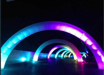 Quality Lighting Decorative Inflatable Arch Rainbow Shape For Race Running for sale