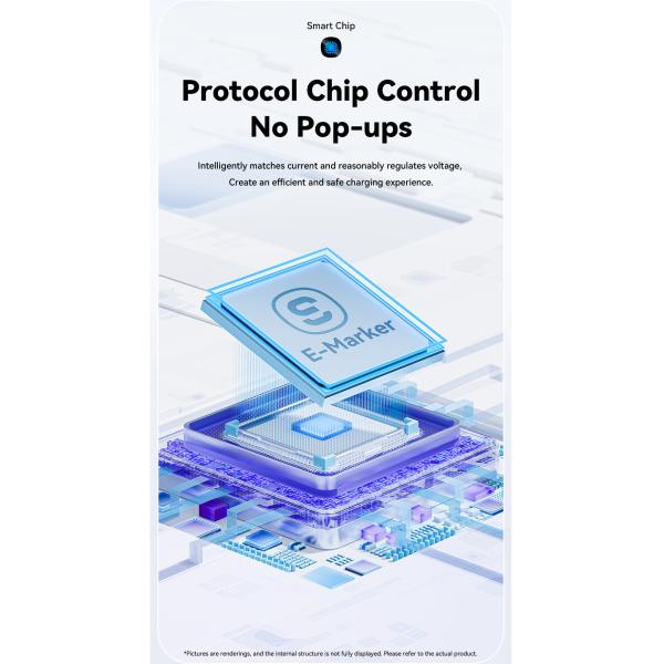 Fast Charge Magnetic Absorption Cable USB C to USB C Cord 60W 100W ES-X56 Series