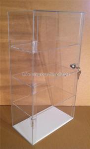 China 3-Layer Acrylic Cosmetic Display Stand Makeup Store Display Unit With Lock wholesale