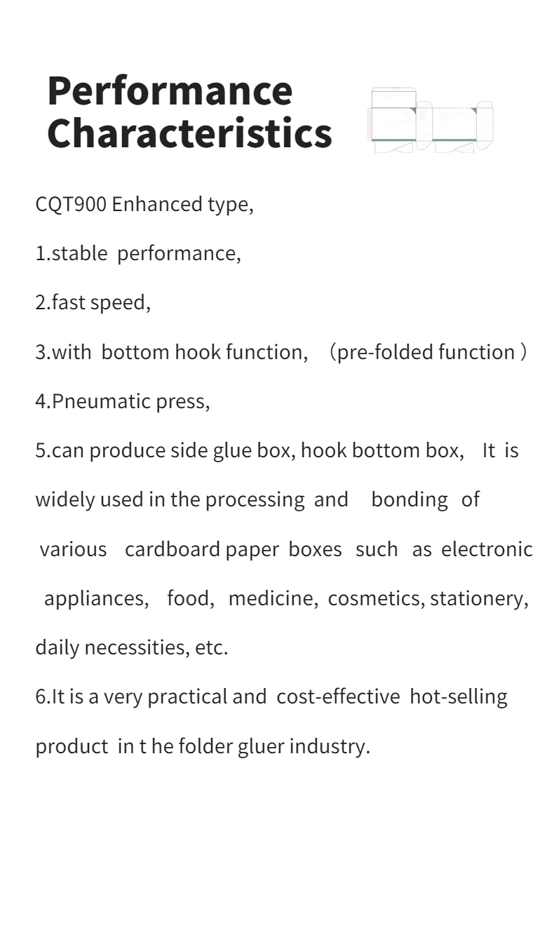 Automatic Sheet Gluing Machine CQT-900 Enhanced Type with Water Soluble Cold Glue