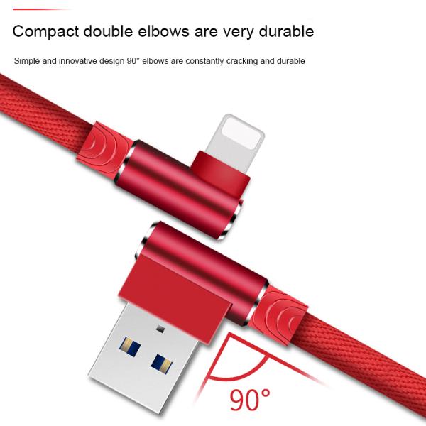 L Type IPhone 7 8 Xs Max 3.5mm Bare Copper 8 pin USB Cable