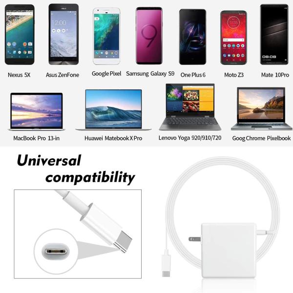 Universal Compatibility Macbook USB C Charger / Apple 96W USB C Adapter