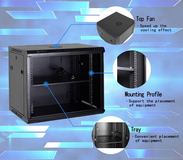 9U 12U Wall-Mount internet Server Rack Metal DDF Network cabinet