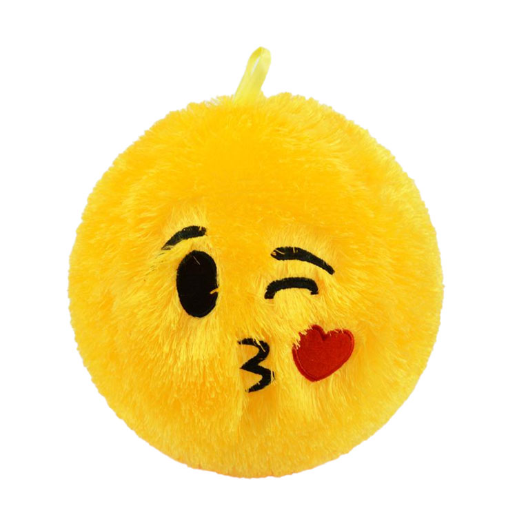 Polyester Outer Skin Material Crazy Face Fabric Covered Fuzzy Ball 16" for Assortment