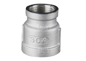 China Stainless Steel Screwed Threaded Pipe Fittings Reduce Coupling on sale
