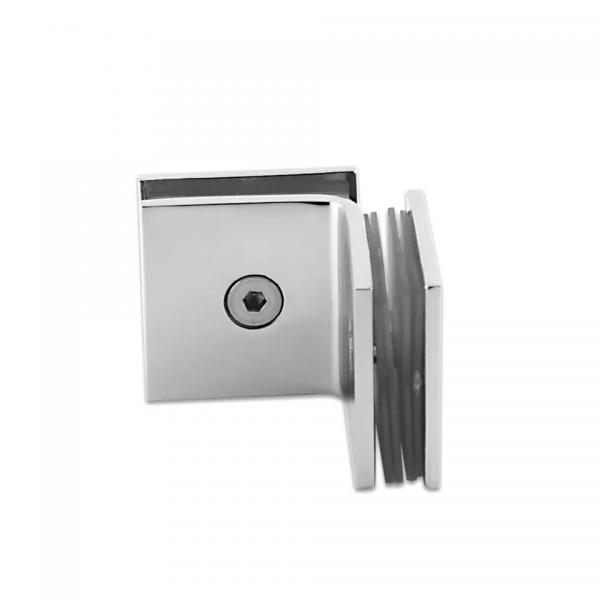 Quality 90 Degree Stainless Steel Glass Clip For Shower Door Glass To Wall Enclosure for sale