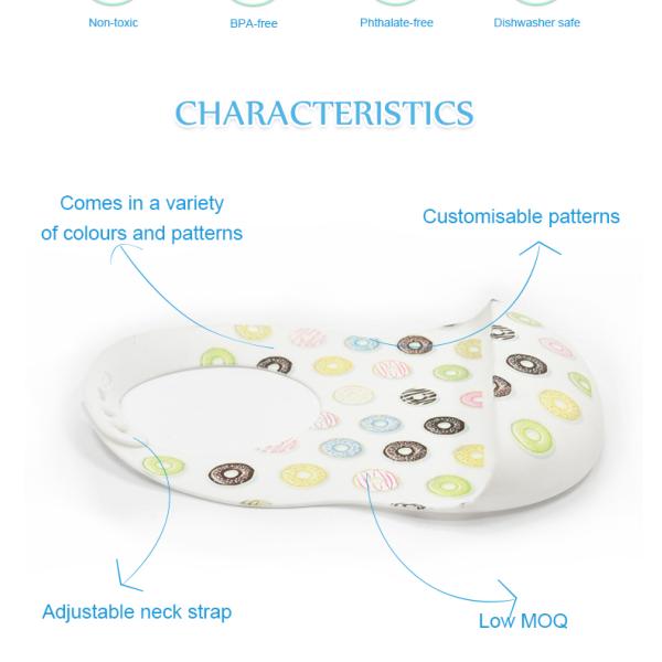 EN71 Baby Silicone Bib With Food Catcher