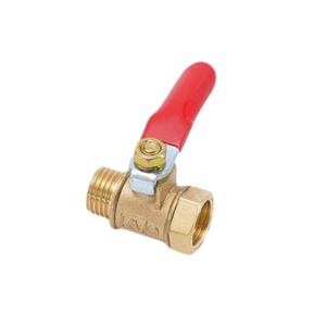 China Water Supply 180 Degree Operation Handle Round Pipe Brass Ball Valve Shut Off Valve Switch with 6mm Hose Barb Connector wholesale