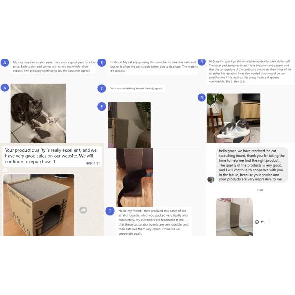 MEOW LOVE MEOW LOVE Custom 24 Inch Cat Scratcher Cardboard Sofa Extra Large Size Cat Scratcher for Indoor Cats