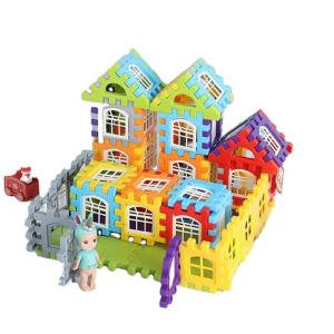 China PP Plastic Assemble Bricks Creative DIY Toy for Early Education Cognition Developing Children's House Building Blocks wholesale