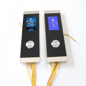 ISO9001 Certified 300*90*20mm Wall Mounted Elevator LOP in Gold Stainless Steel Hair Line Materials for Standards