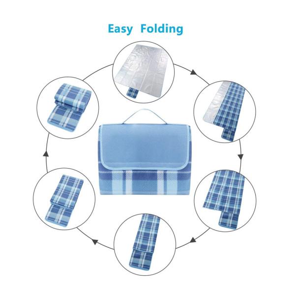 Anti Sand Washable Soft Velvet Packable Picnic Blanket PEVA Bottom