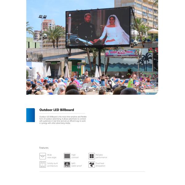 SMD2525 Outdoor Fixed LED Display , P5 High Resolution Led Video Wall