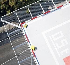 High Security Helideck Safety Net Diamond Hole Shaped For Platform Uses