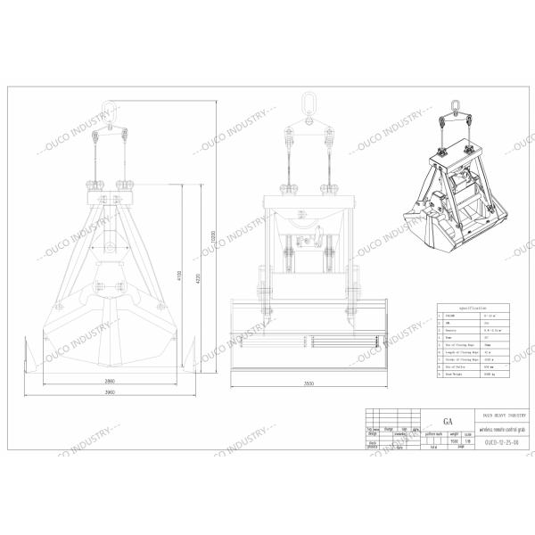 12 Cubic Wireless Remote Control Grab Bucket Button 2 Peels